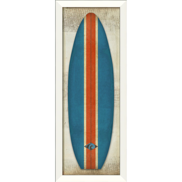 The Artwork Factory Surfboard Framed Coastal On Paper Graphic Art Wayfair
